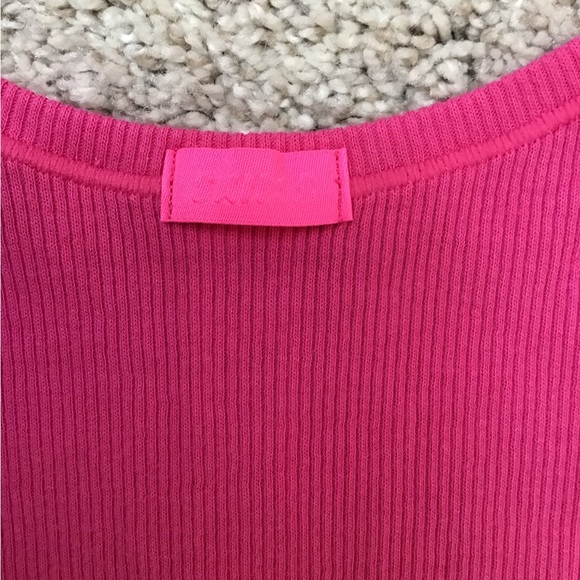 SKIMS Cotton Rib Tank | Bright Pink | Size M - Picture 7 of 9